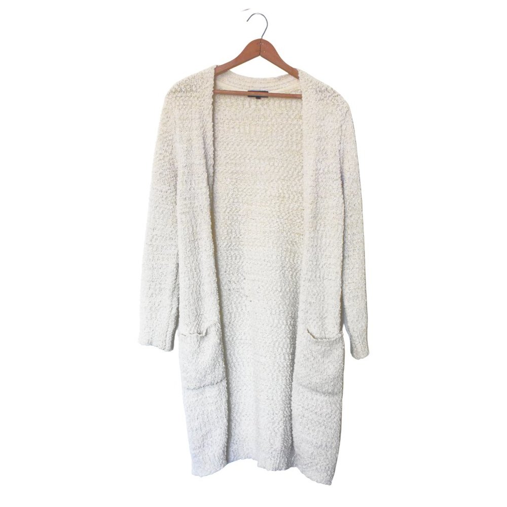 Mondern Canvas | Cozy Open White Duster Cardigan